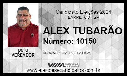 Candidato ALEX TUBARÃO 2024 - BARRETOS - Eleições