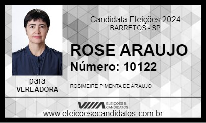 Candidato ROSE ARAUJO 2024 - BARRETOS - Eleições