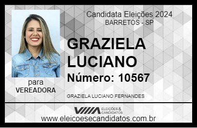 Candidato GRAZIELA LUCIANO 2024 - BARRETOS - Eleições