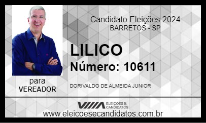 Candidato LILICO 2024 - BARRETOS - Eleições