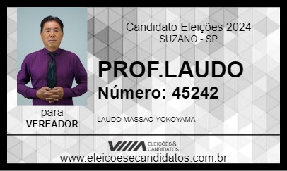 Candidato PROF.LAUDO 2024 - SUZANO - Eleições