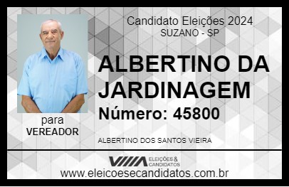 Candidato ALBERTINO DA JARDINAGEM 2024 - SUZANO - Eleições