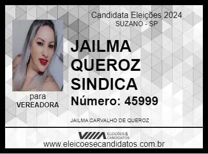 Candidato JAILMA QUEROZ SINDICA 2024 - SUZANO - Eleições