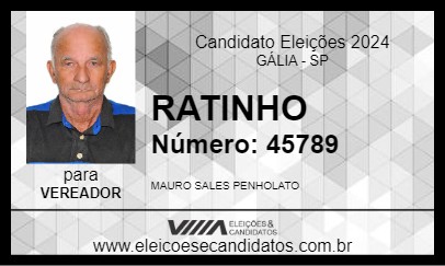 Candidato RATINHO 2024 - GÁLIA - Eleições