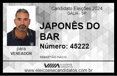 Candidato JAPONÊS DO BAR 2024 - GÁLIA - Eleições