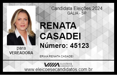 Candidato RENATA CASADEI 2024 - GÁLIA - Eleições