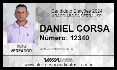 Candidato DANIEL CORSA 2024 - ARAÇOIABA DA SERRA - Eleições