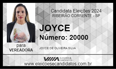 Candidato JOYCE 2024 - RIBEIRÃO CORRENTE - Eleições