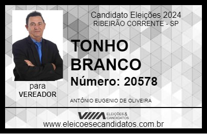 Candidato TONHO BRANCO 2024 - RIBEIRÃO CORRENTE - Eleições