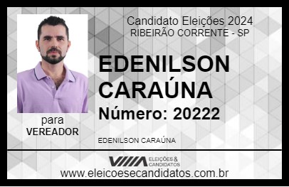 Candidato EDENILSON CARAÚNA 2024 - RIBEIRÃO CORRENTE - Eleições