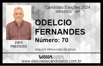 Candidato ODELCIO FERNANDES 2024 - MIRASSOL - Eleições