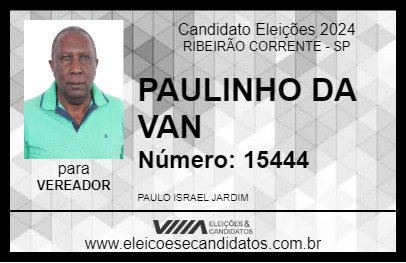 Candidato PAULINHO DA VAN 2024 - RIBEIRÃO CORRENTE - Eleições