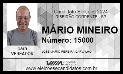 Candidato MÁRIO MINEIRO 2024 - RIBEIRÃO CORRENTE - Eleições