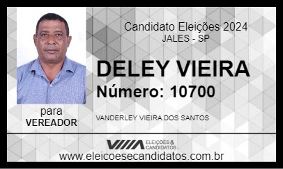 Candidato DELEY VIEIRA 2024 - JALES - Eleições