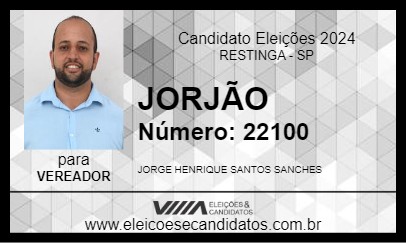 Candidato JORJÃO 2024 - RESTINGA - Eleições