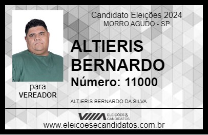 Candidato ALTIERIS BERNARDO 2024 - MORRO AGUDO - Eleições