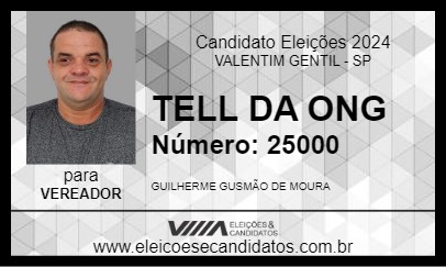 Candidato TELL DA ONG 2024 - VALENTIM GENTIL - Eleições