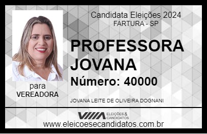 Candidato PROFESSORA JOVANA 2024 - FARTURA - Eleições