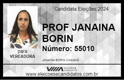 Candidato PROF JANAINA BORIN 2024 - SÃO SEBASTIÃO - Eleições