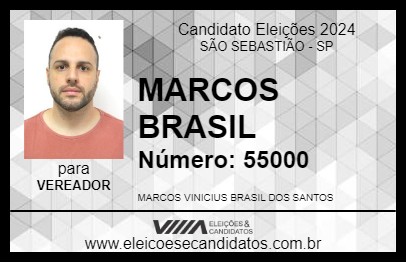 Candidato MARCOS BRASIL 2024 - SÃO SEBASTIÃO - Eleições