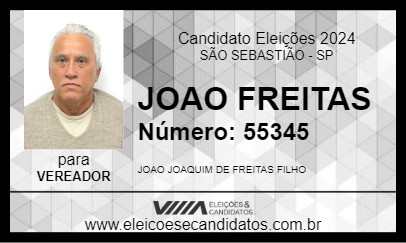 Candidato JOAO FREITAS 2024 - SÃO SEBASTIÃO - Eleições