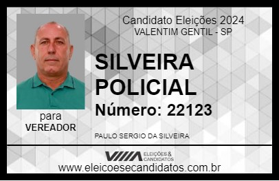 Candidato SILVEIRA POLICIAL 2024 - VALENTIM GENTIL - Eleições