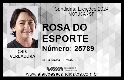 Candidato ROSA DO ESPORTE 2024 - MOTUCA - Eleições