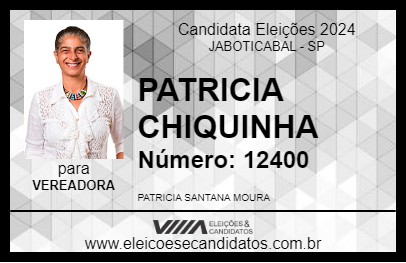 Candidato PATRICIA CHIQUINHA 2024 - JABOTICABAL - Eleições