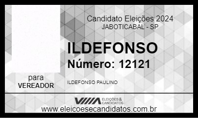 Candidato ILDEFONSO 2024 - JABOTICABAL - Eleições