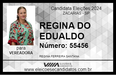 Candidato REGINA DO EDUALDO 2024 - ZACARIAS - Eleições