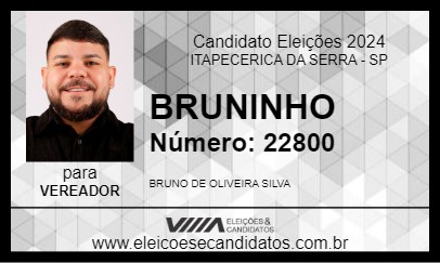 Candidato BRUNINHO 2024 - ITAPECERICA DA SERRA - Eleições