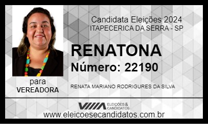 Candidato RENATONA 2024 - ITAPECERICA DA SERRA - Eleições