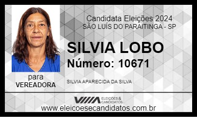 Candidato SILVIA LOBO 2024 - SÃO LUÍS DO PARAITINGA - Eleições