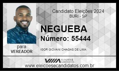 Candidato NEGUEBA 2024 - BURI - Eleições