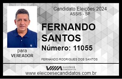 Candidato FERNANDO SANTOS 2024 - ASSIS - Eleições