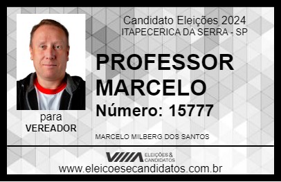 Candidato PROFESSOR MARCELO  2024 - ITAPECERICA DA SERRA - Eleições