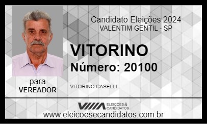 Candidato VITORINO 2024 - VALENTIM GENTIL - Eleições