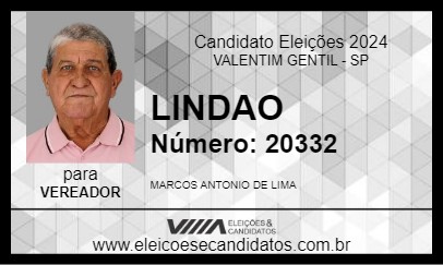 Candidato LINDAO 2024 - VALENTIM GENTIL - Eleições