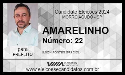 Candidato AMARELINHO  2024 - MORRO AGUDO - Eleições