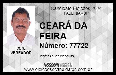 Candidato CEARÁ DA FEIRA  2024 - PAULÍNIA - Eleições