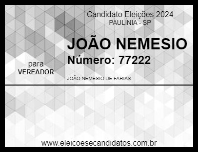 Candidato JOÃO NEMESIO 2024 - PAULÍNIA - Eleições