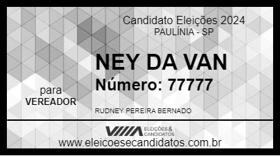 Candidato NEY DA VAN 2024 - PAULÍNIA - Eleições