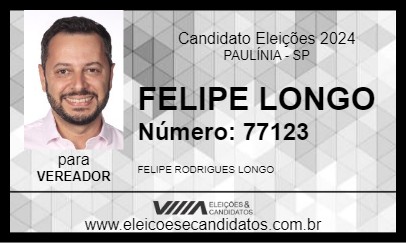 Candidato FELIPE LONGO  2024 - PAULÍNIA - Eleições