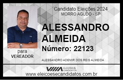 Candidato ALESSANDRO ALMEIDA 2024 - MORRO AGUDO - Eleições