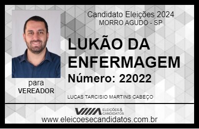 Candidato LUKÃO DA ENFERMAGEM 2024 - MORRO AGUDO - Eleições