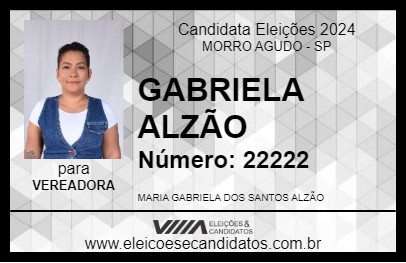 Candidato GABRIELA ALZÃO 2024 - MORRO AGUDO - Eleições