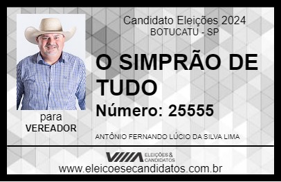 Candidato FERNANDO SILVA SIMPRÃO DE TUDO 2024 - BOTUCATU - Eleições