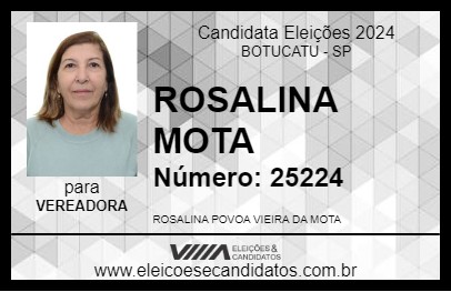 Candidato ROSALINA MOTA 2024 - BOTUCATU - Eleições