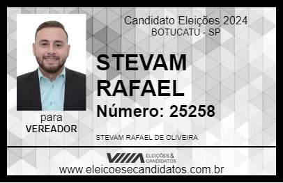 Candidato STEVAM RAFAEL 2024 - BOTUCATU - Eleições