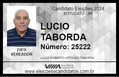 Candidato LUCIO TABORDA 2024 - BOTUCATU - Eleições